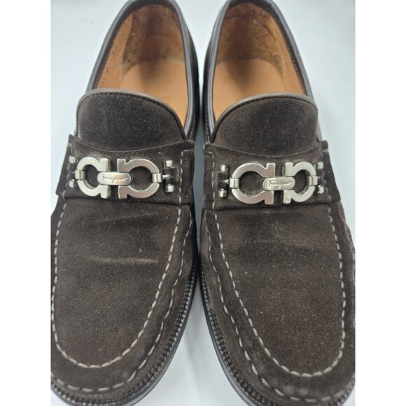 Vintage Men 5.5 Ferragamo Gancini Loafers Limited Edition Rare - Picture 10 of 14